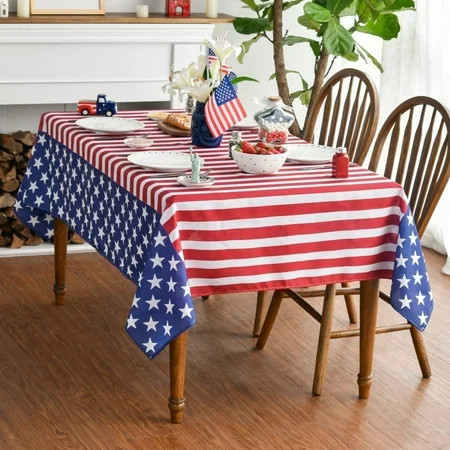 Sm:)e American Flag Patriotic 4th of July Tablecloth 60 x 84 Inch | Walmart (US)