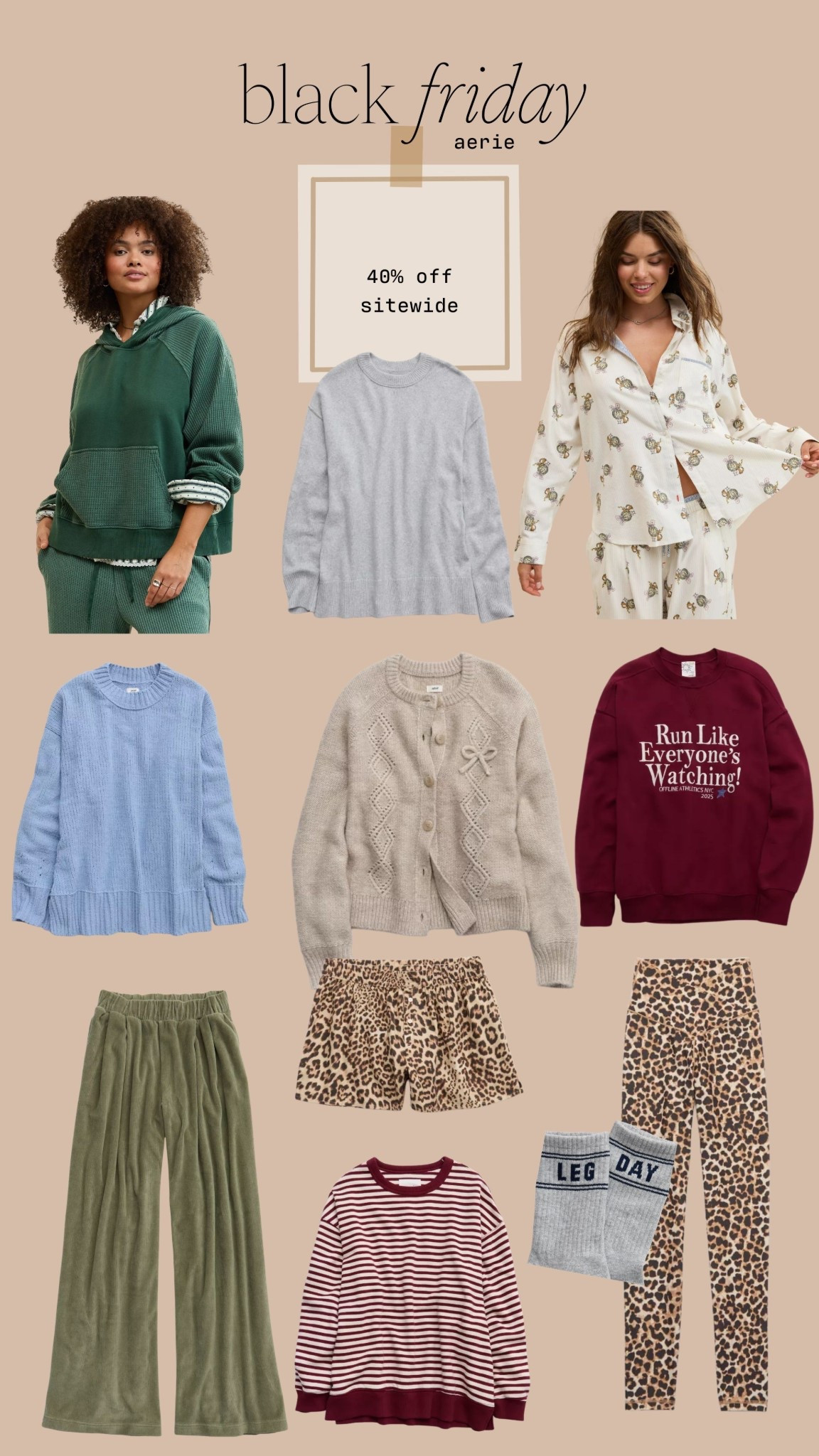 Aerie Black Friday 40% off!

#LTKHoliday #LTKCyberWeek #LTKSaleAlert