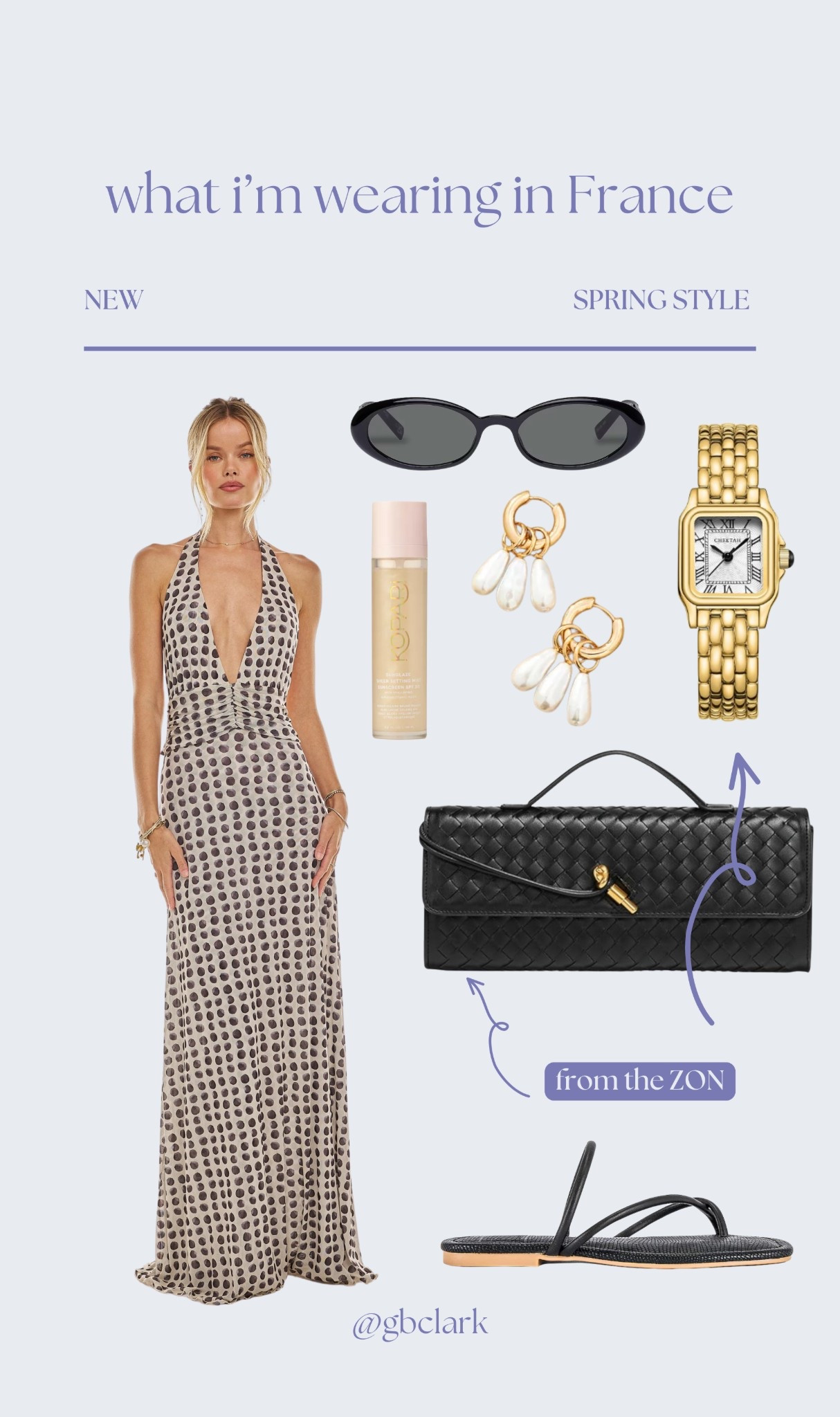 Showed in video but here’s my full outfit breakdown for our last night in Nice!! 
Dress in L 
#springdresses #summerstyle #springstyle #outfitinspo