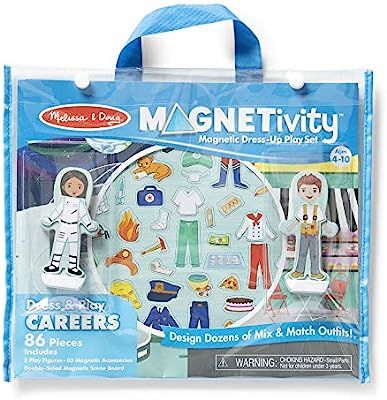 Melissa & Doug Magnetivity Magnetic Dress-Up Play Set – Dress & Play Careers (86 Pieces, 2 Play... | Amazon (US)