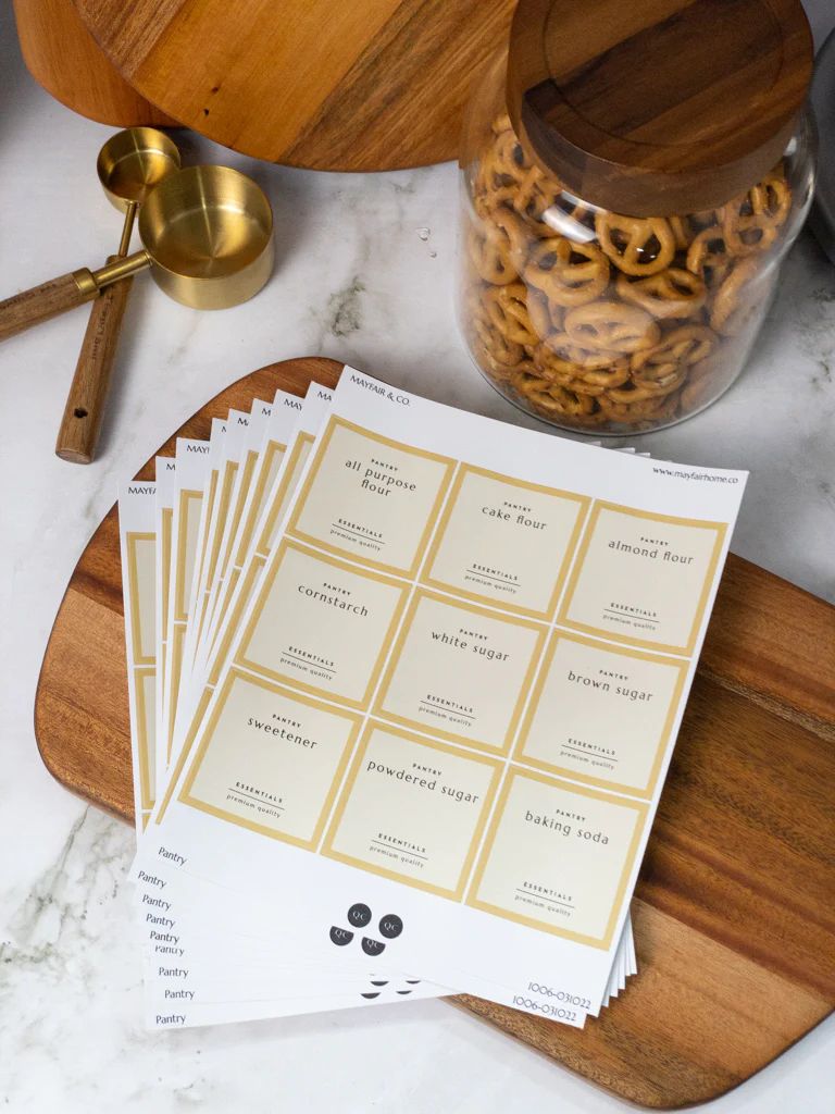 MOST-USED PANTRY LABELS Set - Premium Designer Labels | Mayfair & Co. (US)