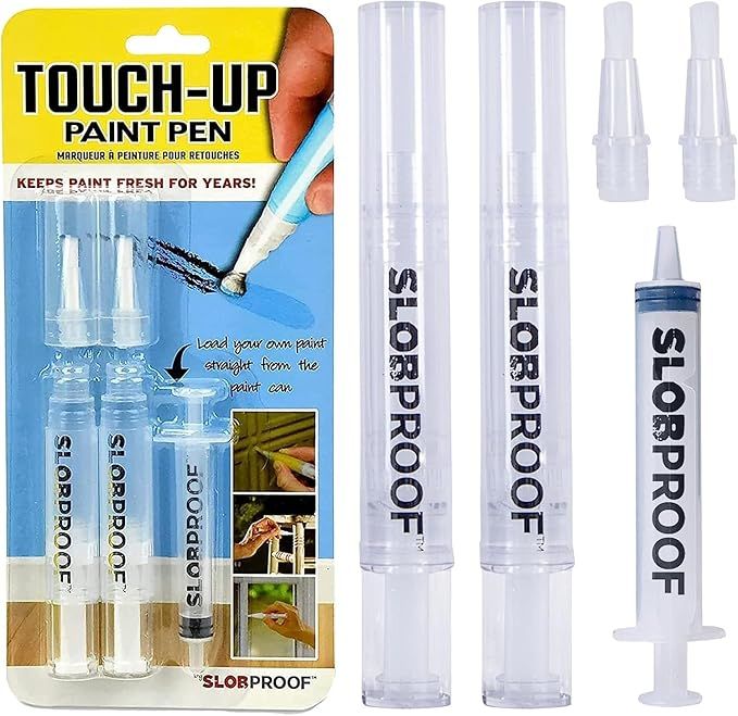 Slobproof Touch Up Paint Pen- Refillable Paint Brush Pens 2 in 1 Pack- Refillable Paint Pens for ... | Amazon (US)