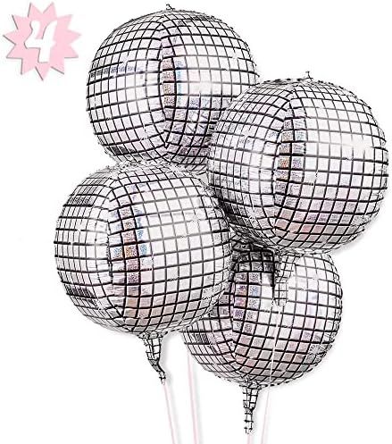 Amazon.com: xo, Fetti Disco Ball Foil Balloons - 4 pk, 22" | Bachelorette Party Decorations, Last... | Amazon (US)