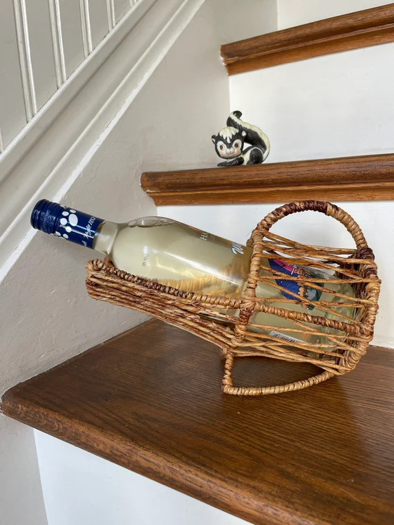Vintage Wine Basket Wine Basket Wine Carrier Basket Wine | Etsy | Etsy (US)