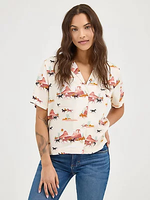 Women's Wrangler Retro® Cowgirl Camp Shirt | Wrangler