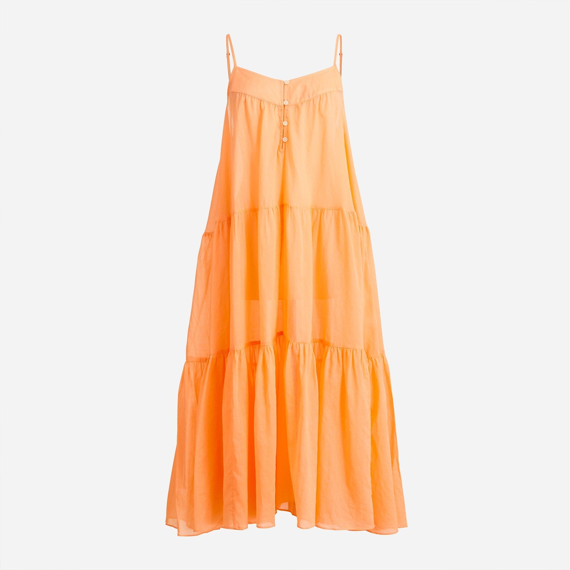 J.Crew: Tiered Button-front Maxi Dress For Women | J.Crew US