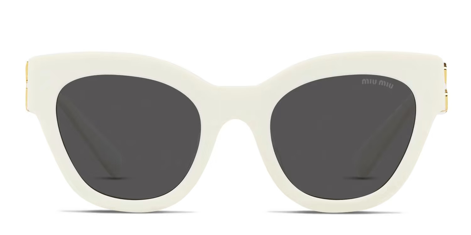 Miu Miu MU 01YS White Prescription Sunglasses - 50% Off Lenses | GlassesUSA
