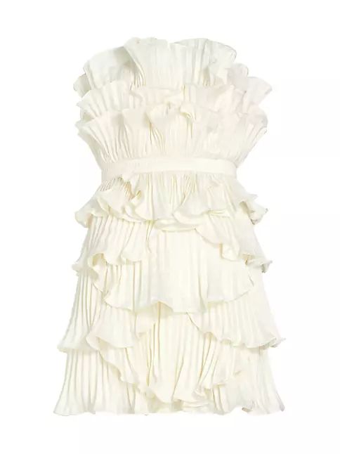 Reed Pleated Shell Strapless Minidress | Saks Fifth Avenue