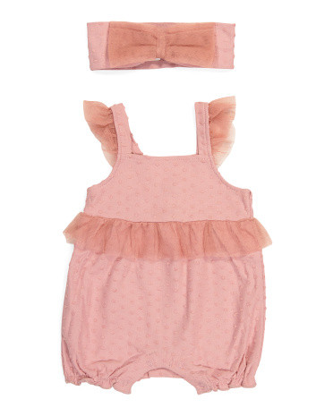 Newborn Girl Romper With Bow | TJ Maxx