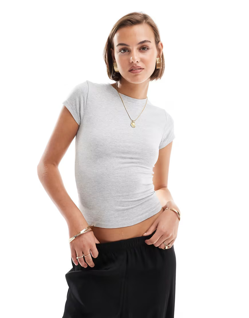 Cotton On all day crew neck short sleeve t-shirt in grey | ASOS (Global)