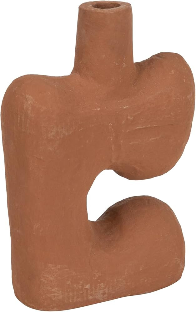 Bloomingville Modern Abstract Decorative Paper Mache Vase, Terracotta (Each Will Vary) | Amazon (US)