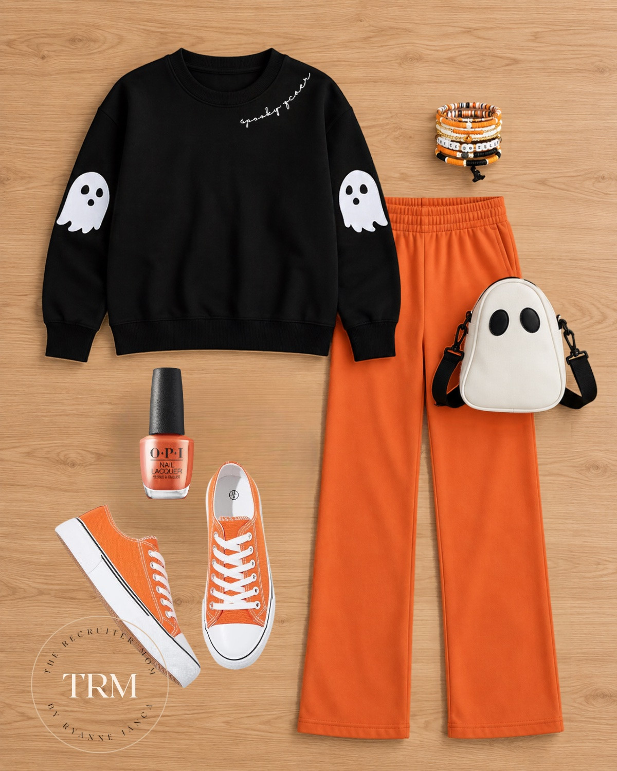 Ghost elbow patch sweatshirt + orange sweatpants 👻 The comfiest spooky season outfit! That ghost crossbody bag is too cute and the orange sneakers tie it all together 🎃

Sizing: Sweatshirt | Pants | Sneakers 

 #LTKover40 #LTKstyletip #LTKmidsize #LTKHalloween