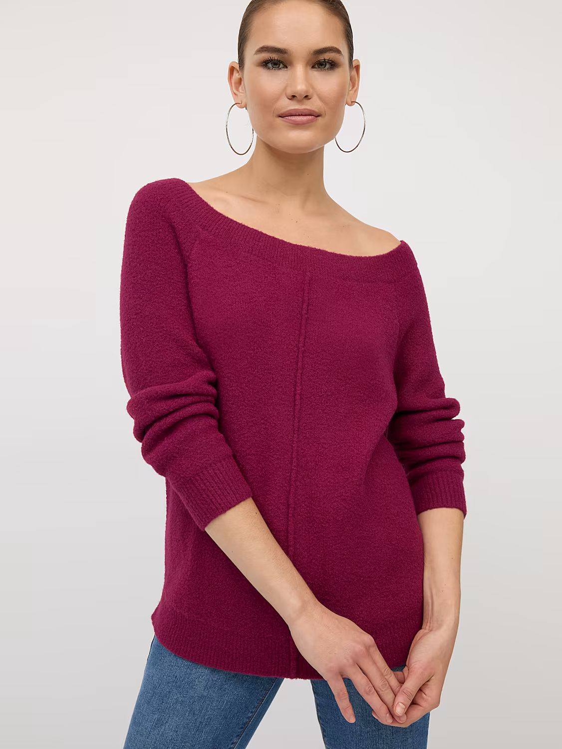 Bateau-Neck Super-Soft Sweater - New York & Company | New York & Company