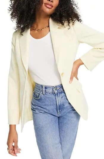 Topshop Slinky Fitted Blazer | Nordstrom | Nordstrom