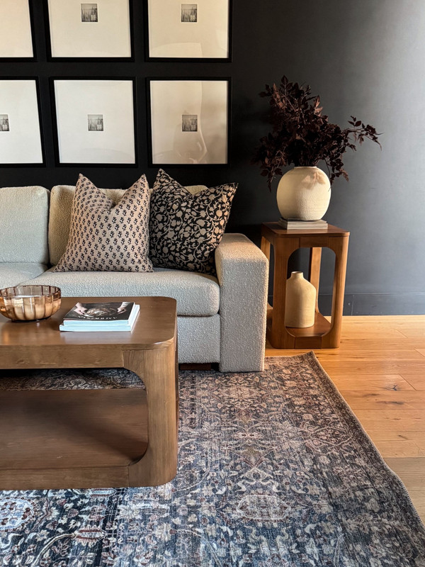 This cozy corner is perfect for fall nights in.