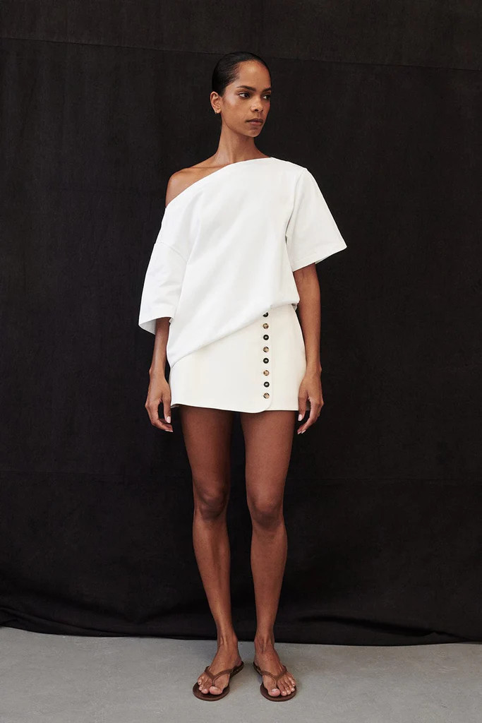 DEMI CREAM TAILORED SKORT | DISSH