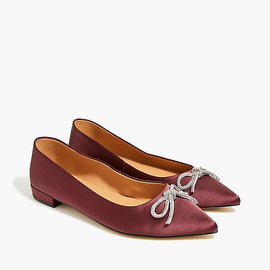 Pointy-toe bow flats | J.Crew Factory