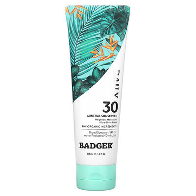 Badger, Daily, Mineral Sunscreen, SPF 30, 4 fl oz (118 ml) | iHerb