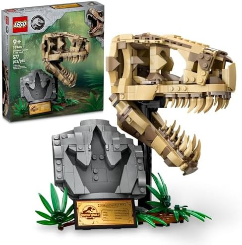 LEGO Jurassic World Dinosaur Fossils: T Rex Skull Building Toy - Dinosaur Toy for Boys & Girls, A... | Amazon (US)