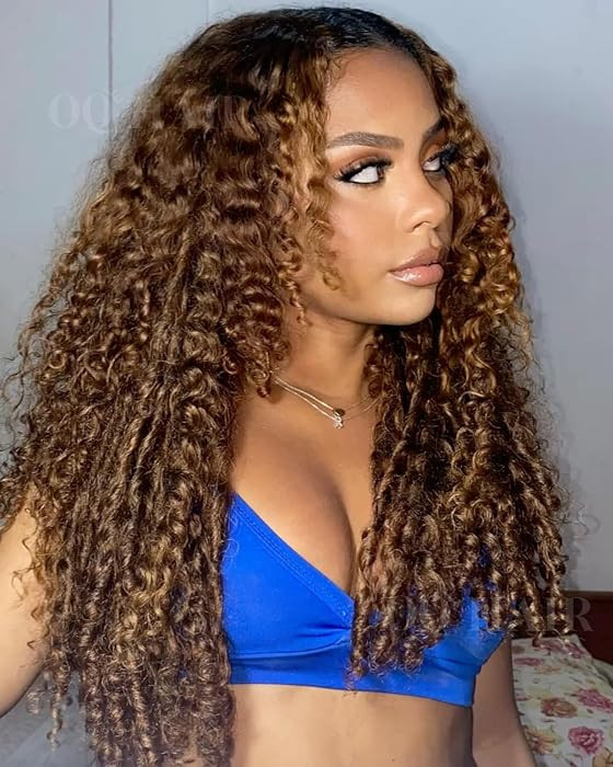 HAIR 6x9 Highlight Burmese Curly Glueless Wigs Human Hair Pre Plucked Pre Cut 180% Density 4/27 O... | Amazon (US)