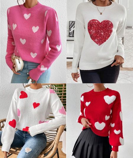 Valentine’s Day sweaters at Shein! Heart sweaters! Shein fashion! Shein sweater! Valentines sweaters 

#LTKHoliday #LTKSeasonal