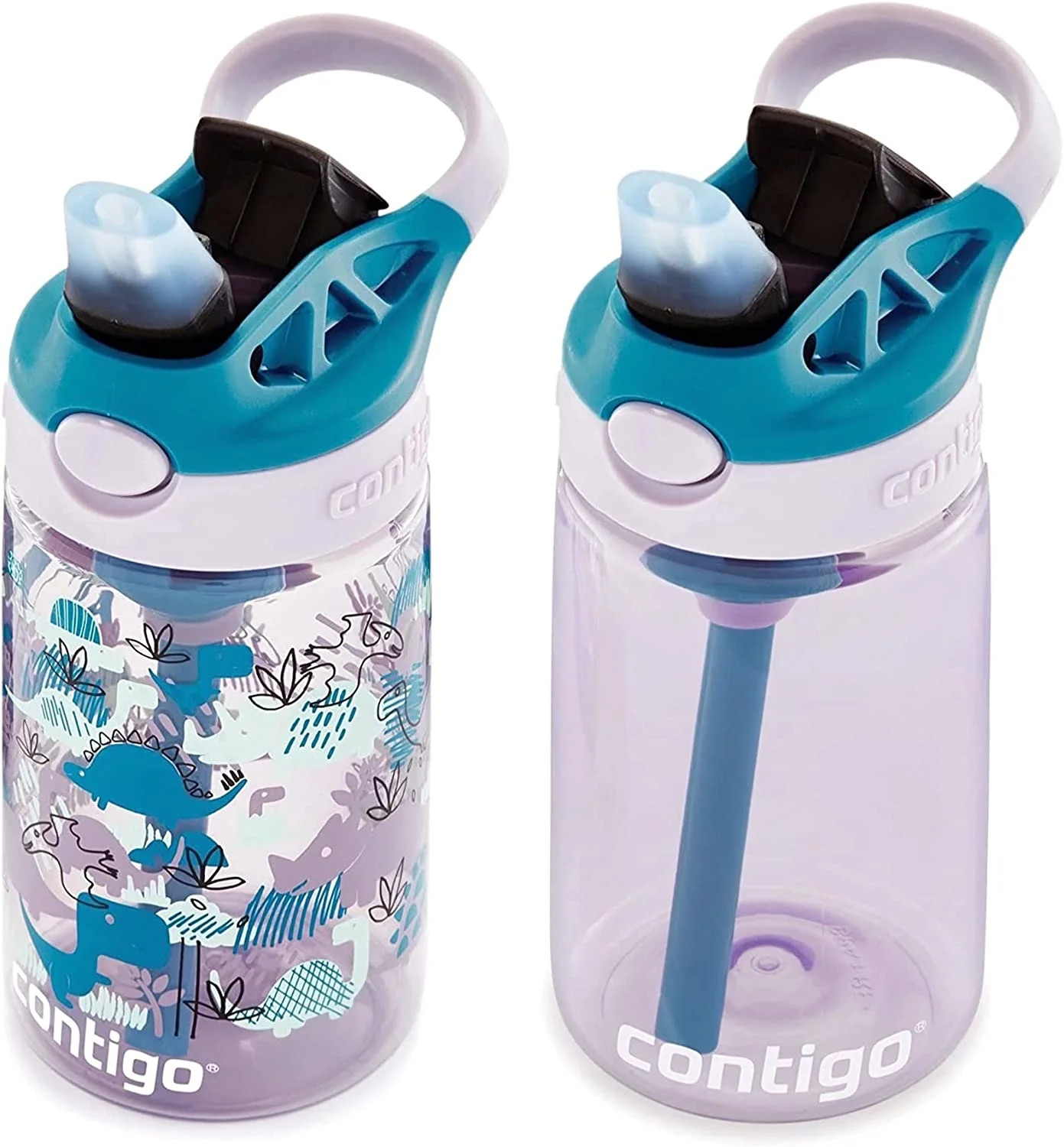 Contigo Kids Water Bottle with Redesigned AUTOSPOUT Straw Lid Dinos and Taro/Juniper, 14 fl oz., ... | Walmart (US)