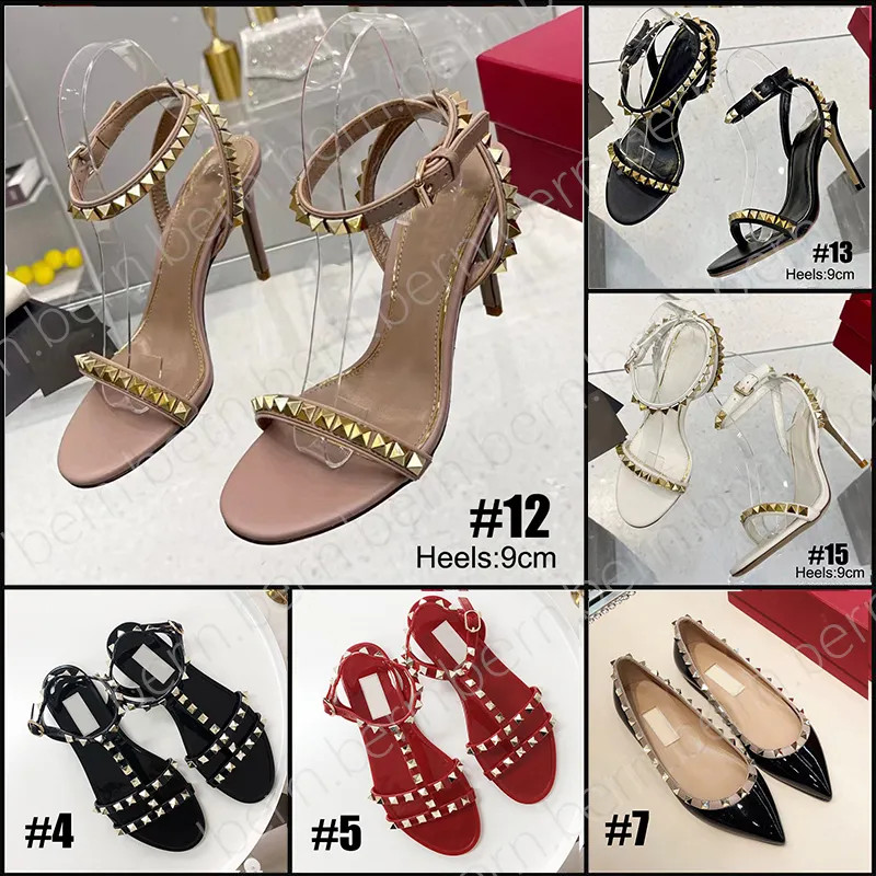Premium/OK Quality Fashion Women's Rivet High Heels Flat Sandals Single Shoes Gifts for Women EU3... | DHGate