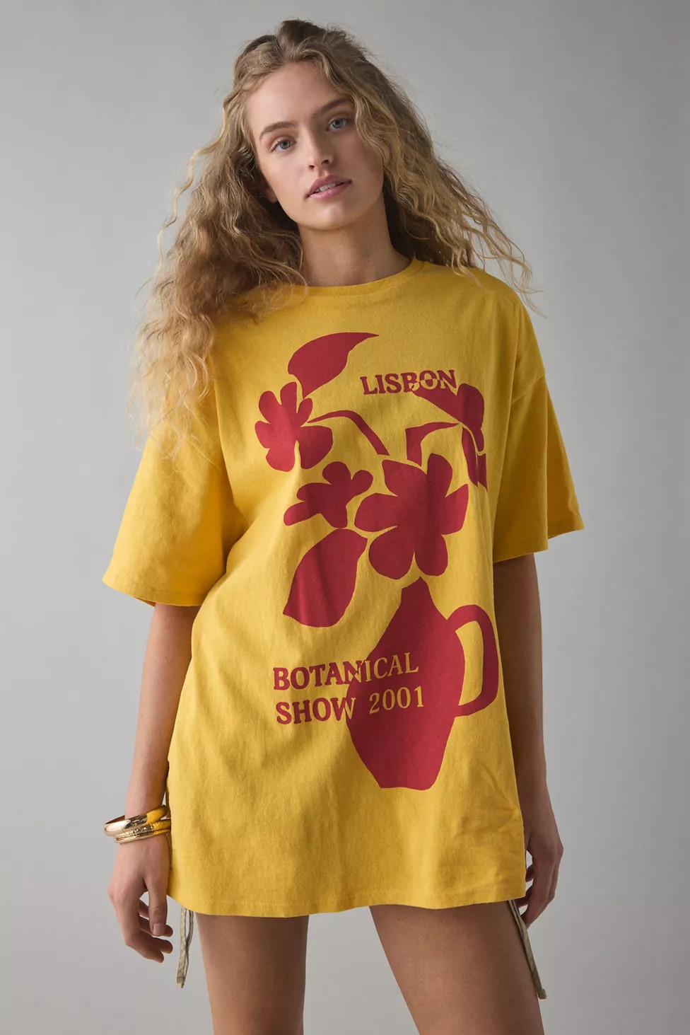 BDG Lisbon Botanical Show Graphic Cotton T-Shirt Dress | Urban Outfitters (US and RoW)