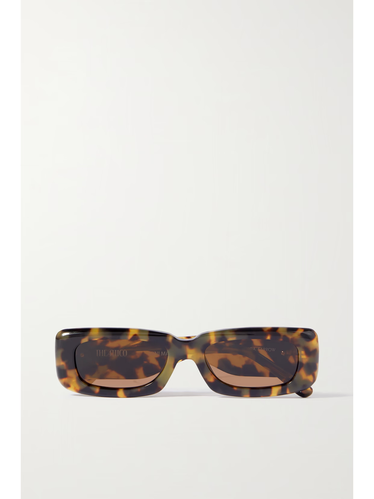 The Attico - + Linda Farrow Mini Marfa Rectangular-frame Tortoiseshell Acetate Sunglasses - One size | NET-A-PORTER APAC