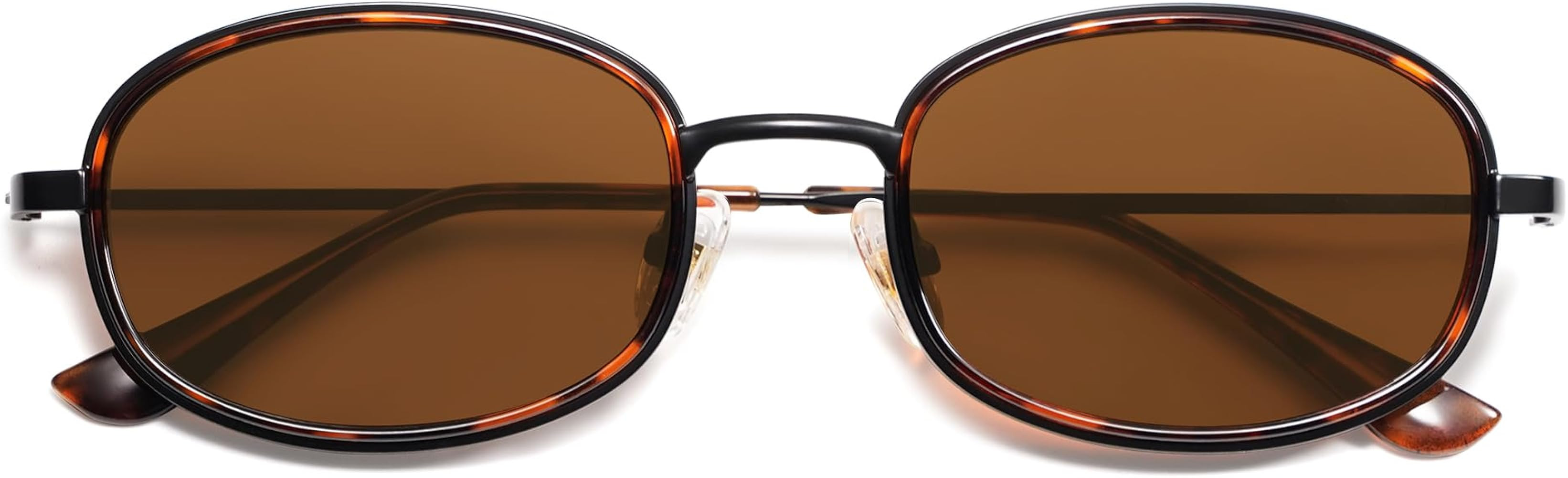 Retro Oval Sunglasses for Women Men Trendy Large Round Y2k Sunnies AP3681 | Amazon (US)