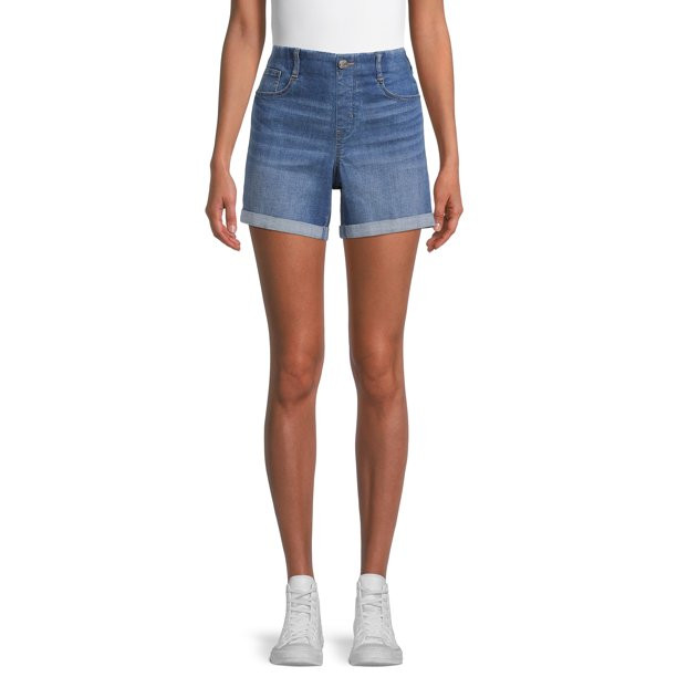 Time and Tru Women's Pull-On Denim Shorts | Walmart (US)