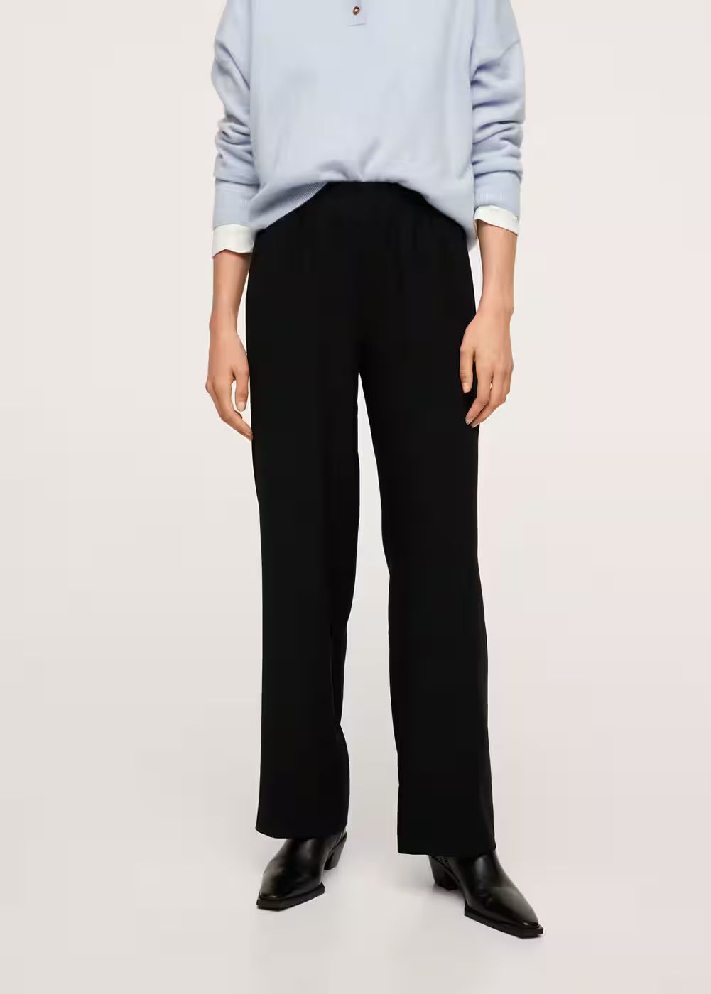 Elastic waist pants -  Women | Mango USA | MANGO (US)