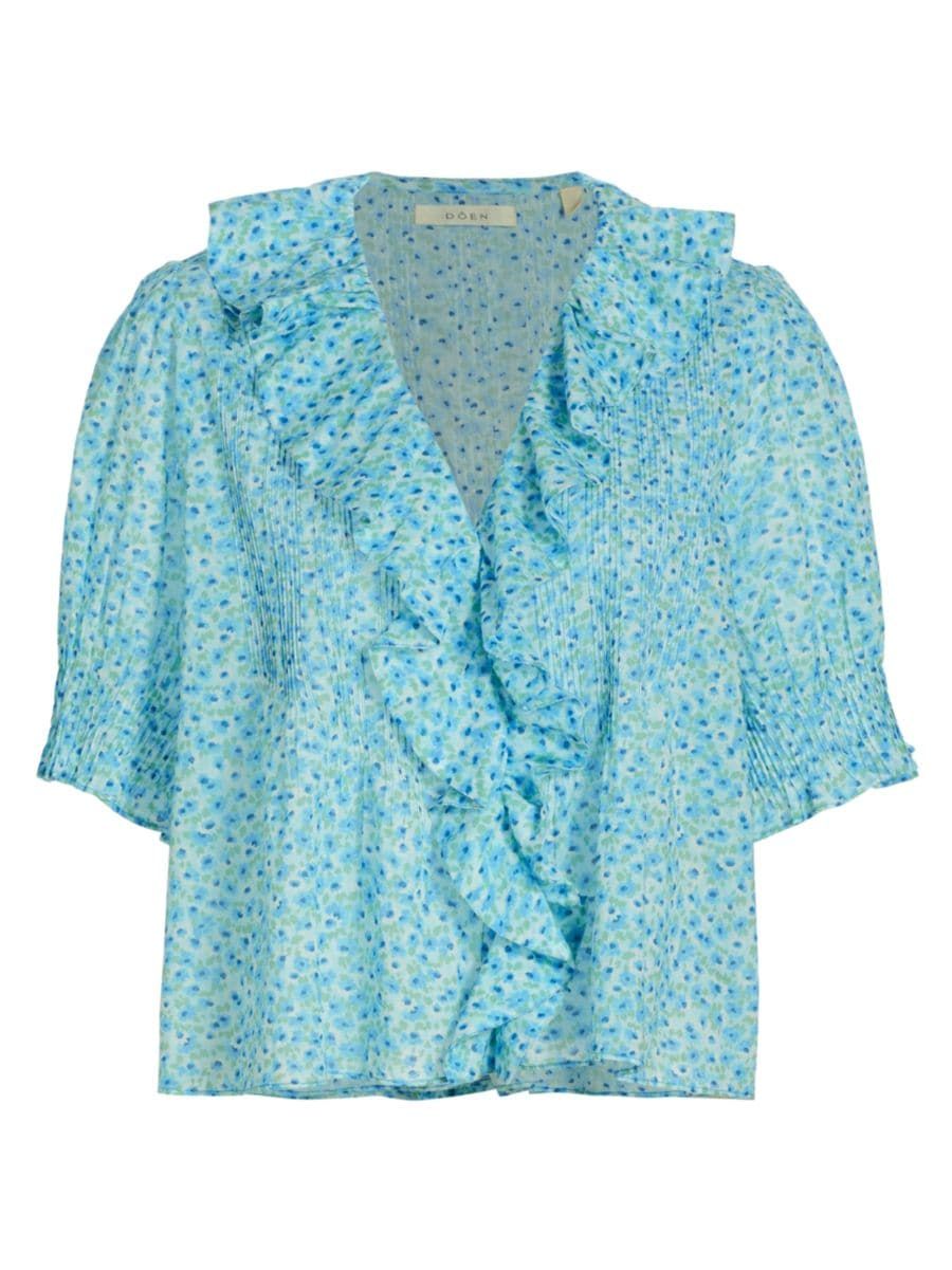 Henri Ruffle Floral Blouse | Saks Fifth Avenue