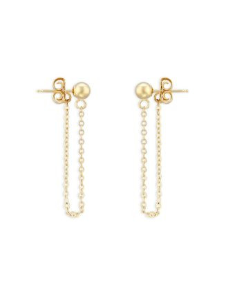 Bloomingdale's Fine Collection Ball Chain Drop Earrings in 14K Yellow Gold | Bloomingdale's Jewel... | Bloomingdale's (AU)