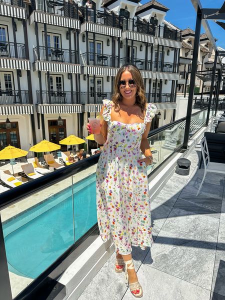 The perfect floral dress for rooftop drinks in Rosemary Beach! 

 Spring dress, vacation outfit, floral dress, beach dress, wedges 

#LTKstyletip #LTKshoecrush #LTKtravel