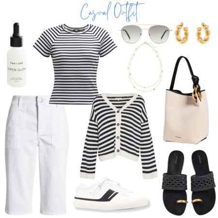 Stripes for days! Keeping it casual and comfy in this laid-back outfit. #CasualStyle #StripesForDays #ComfyOutfit #WeekendVibes #CasualOutfit #SummerOutfit



#LTKover40 #LTKshoecrush #LTKstyletip