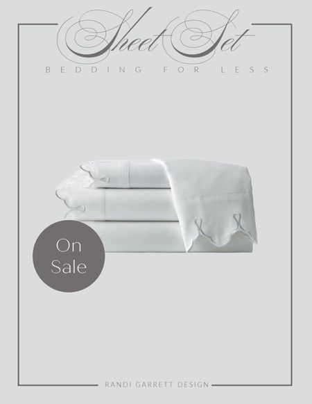 My look for less sheet set! This set is amazing!!! It looks like a high end embroidered sheet without the high end price! I love the scalloped embroidered border and deep pockets. It comes with 2 scalloped embroidered pillowcases and washes up beautifully. 

#LTKHome #LTKStyleTip #LTKSaleAlert