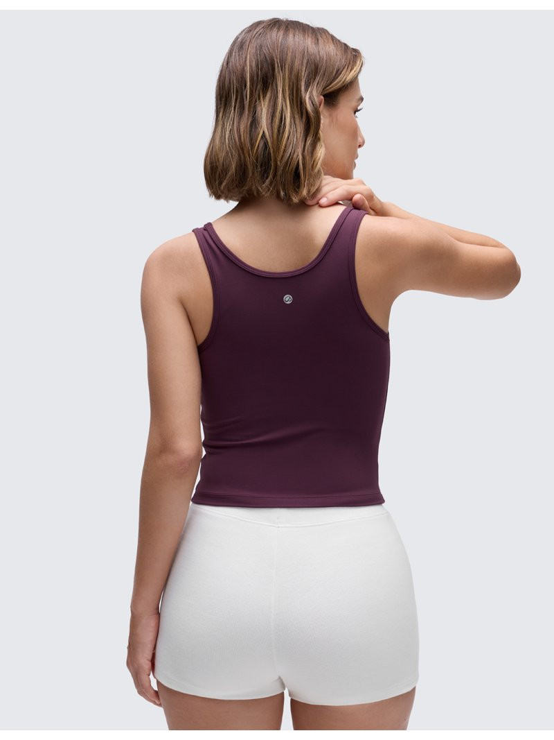 CRZ YOGA Womens Butterluxe Double Lined Tank Tops Scoop Neck Racerback Workout Tanks | Walmart (US)
