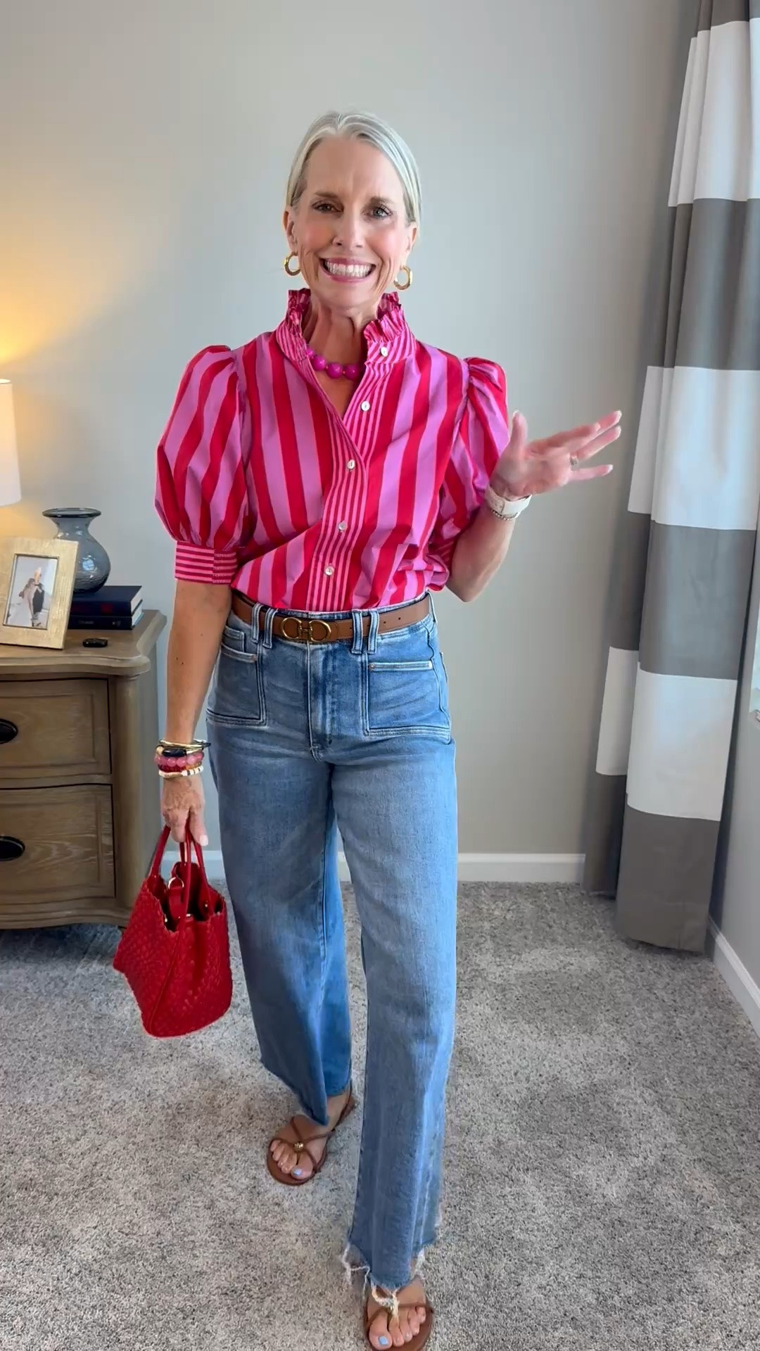 Do you love pink and red as much as I do? This too is a head turner in a good way. Wearing XS. And 27 jeans. One of my favorite pair of premium denim

#LTKdayinmylife #LTKootd #LTKOver40