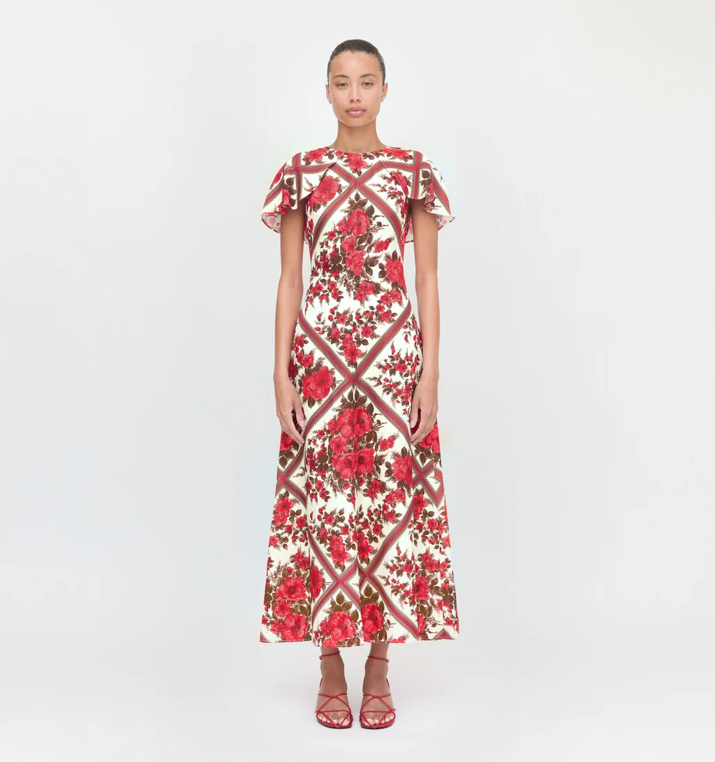 The Davina Dress - Red Diamond Rose | Hill House Home US