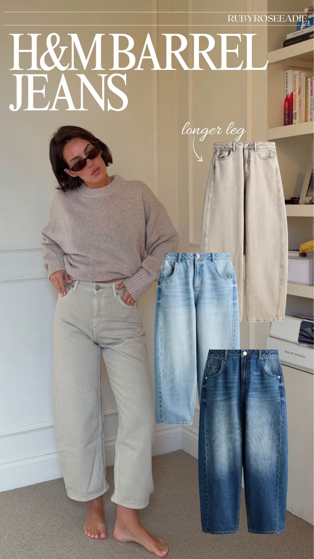 These H&M Barrel-Leg jeans come in 3 colourways and also a longer length! 🙌 

Barrel-Leg Denim, Relaxed Fit, Casual Styling, Neutral Tones, Everyday Wardrobe, Comfortable Dressing, Modern Denim, Autumn Staple, Capsule Wardrobe  

 #LTKuk #LTKautumn #LTKjeans