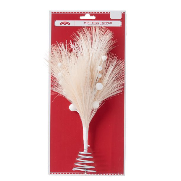 Holiday Time Christmas Pampas Grass Tree Topper, 11 inch - Walmart.com | Walmart (US)