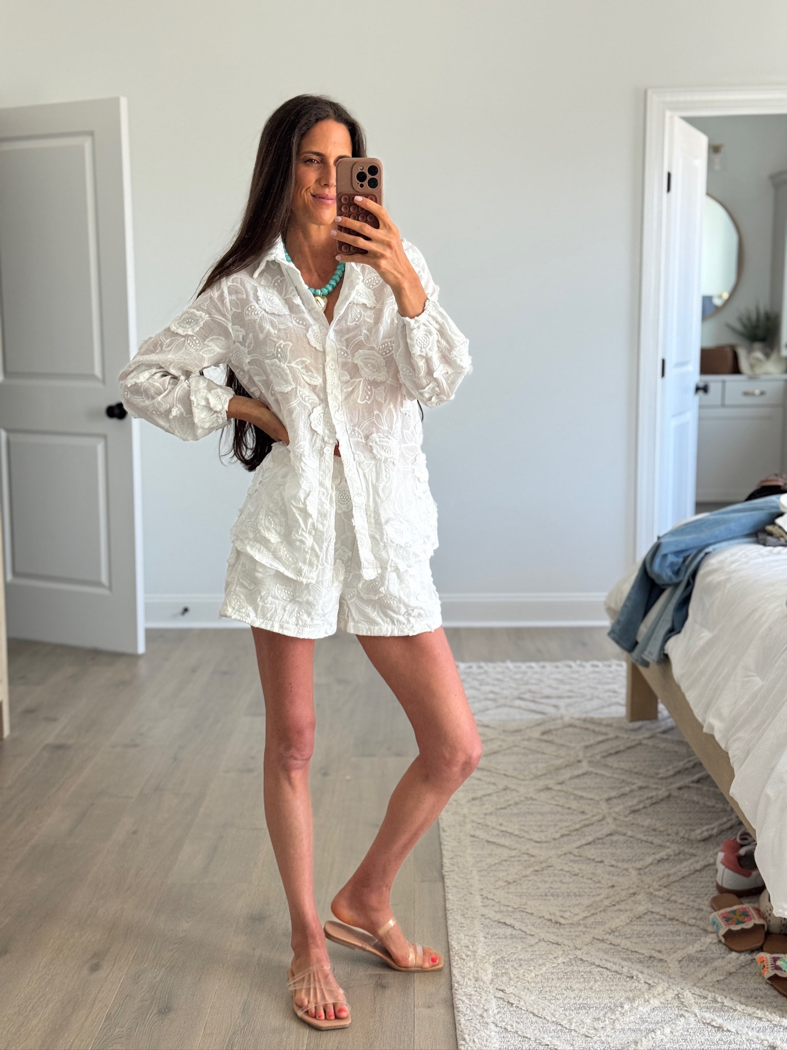 Lightweight summer set you’ll wear on repeat
This matching set is breathable, flattering, and so easy to throw on for warm days, vacations, or running errands. You can wear it together or mix and match for even more outfits.
Neutral, effortless, and one of those pieces that always looks put together without trying

white matching set, summer outfit, lightweight outfit, vacation outfit, casual chic style, neutral outfit ideas, two piece set, easy summer look

#LTKTravel #LTKdayinmylife #LTKSeasonal