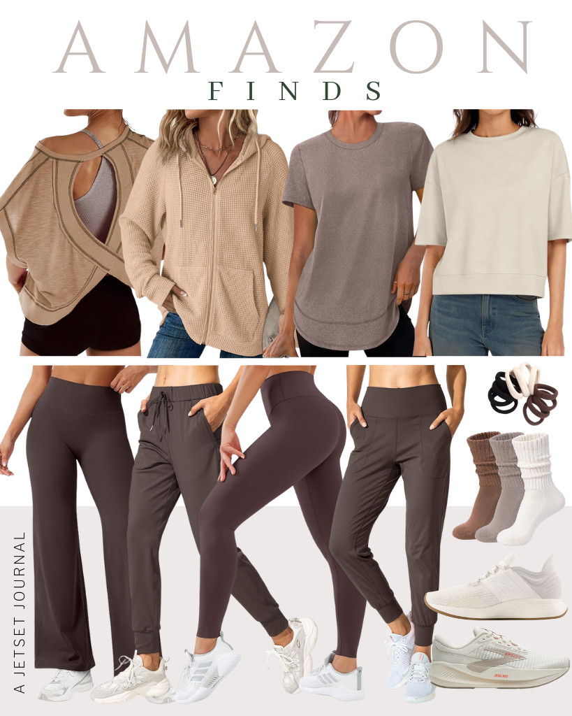 It's time for this week’s Amazon athleisure finds!

I love wearing SANTINY jogger pants when I run around the park in the morning. They pair perfectly with my open-back top and New Balance running shoes. I usually style my hair with seamless hair ties and bring a Dokotoo full zip-up hoodie in case the weather turns cold. 

 #LTKSeasonal #LTKSaleAlert #LTKTravel