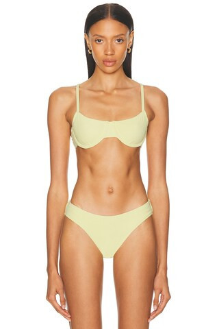 Solid & Striped The Eva Bikini Top in Lemon | FWRD 