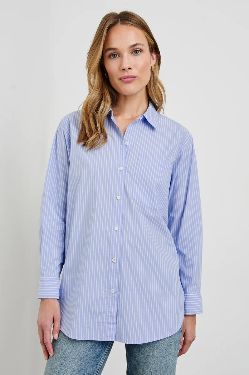 ELSA SHIRT - OXFORD WHITE STRIPE | Rails