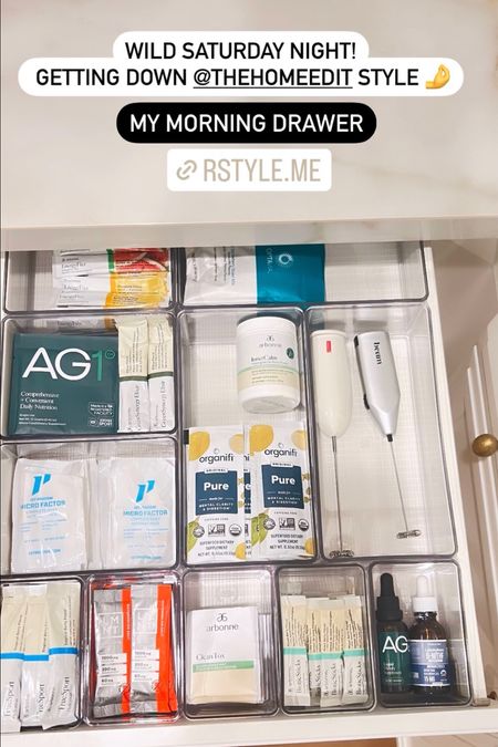 Home Edit, organization, kitchen,  clear containers, storage, drawers, morning drawer 

#LTKfitness #LTKMostLoved #LTKhome