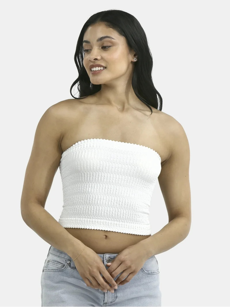 No Boundaries Seamless Textured Tube Top, Women's - Walmart.com | Walmart (US)