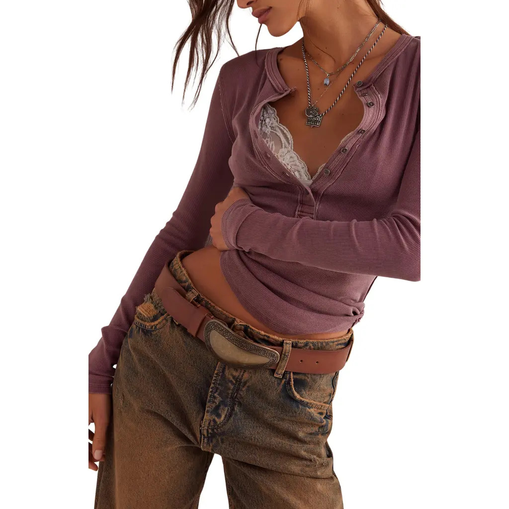 Free People Jamie Henley Top in Red Bark at Nordstrom, Size Large | Nordstrom