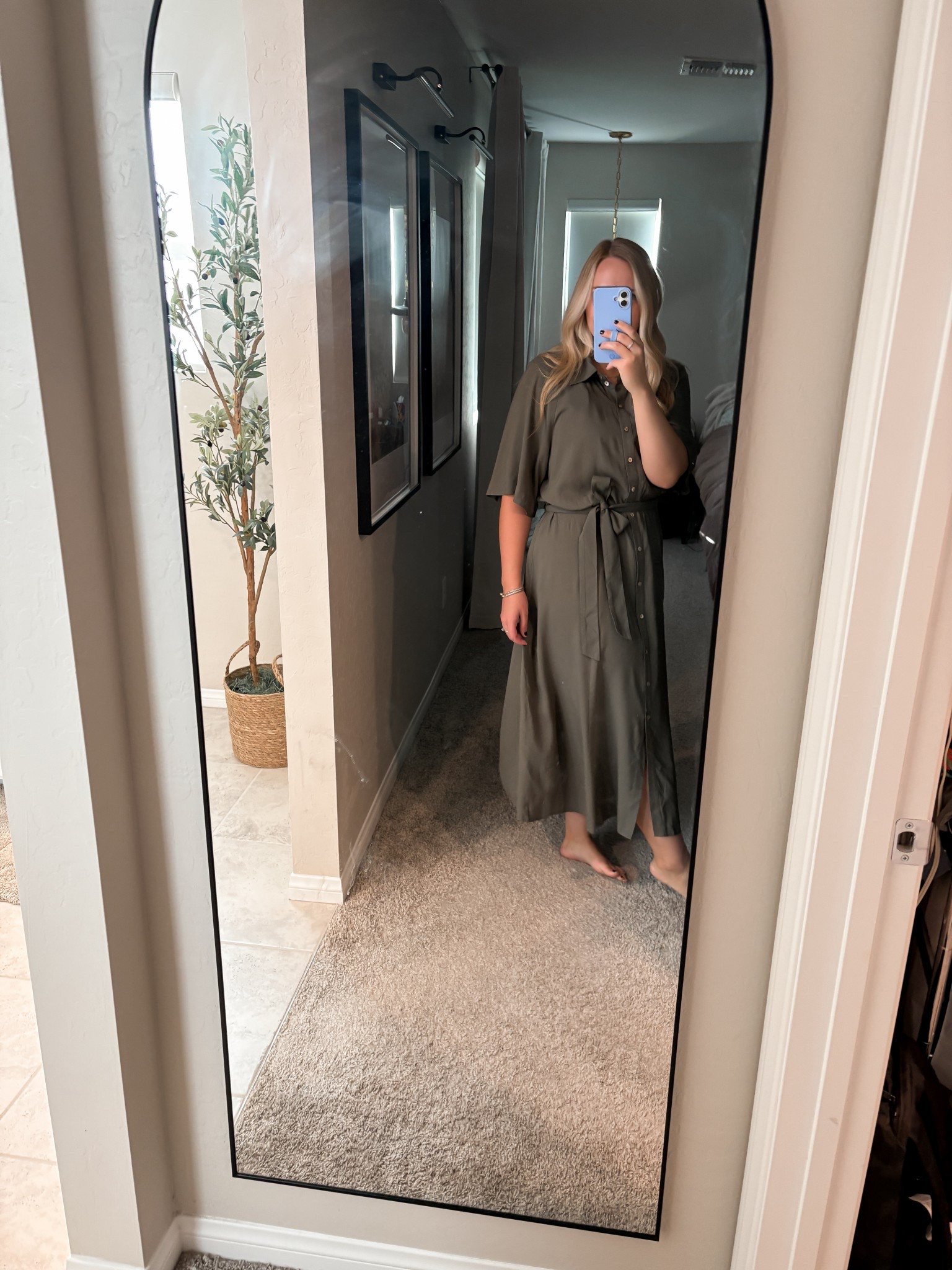 Work outfit / H&M / target style / threshold / studio McGee / olive tree / planter / midi dress / shirt dress / corporate / IKEA / Amazon finds / photo frames / frame lights / wall lights 

Frames are IKEA

#LTKHome #LTKFamily #LTKWorkwear